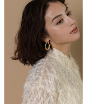 ステンレスボリュームドロップピアス