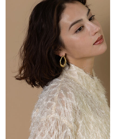 ステンレスボリュームドロップピアス