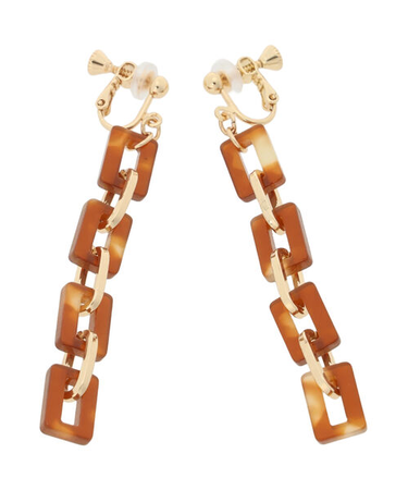 カラースクエアイヤリング