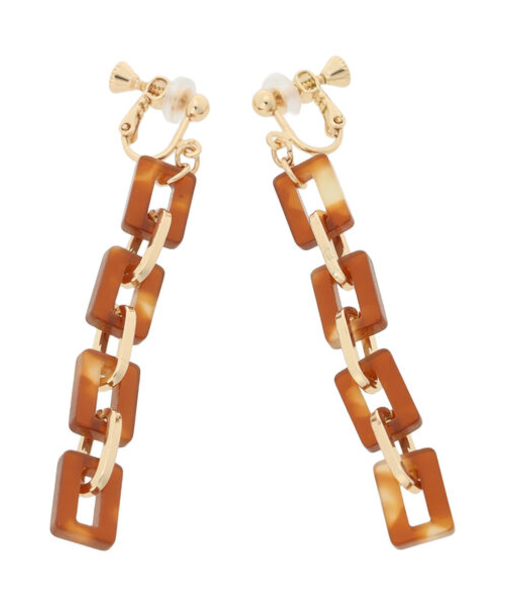 カラースクエアイヤリング