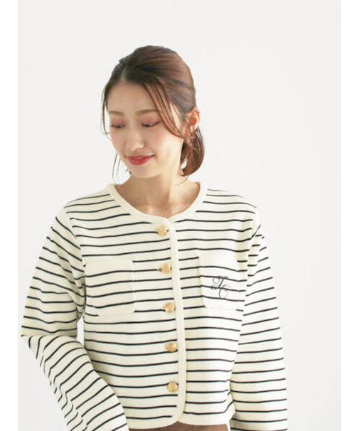 レタードポケットジャケットカーディガン