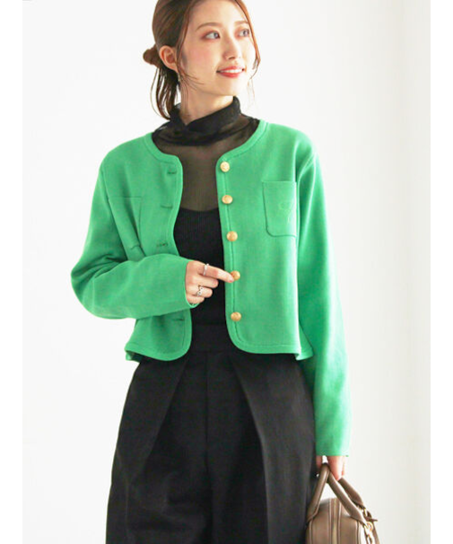 レタードポケットジャケットカーディガン