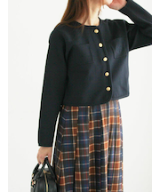 レタードポケットジャケットカーディガン