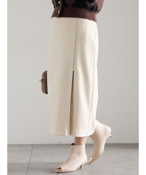 スエードサイドZIPスカート