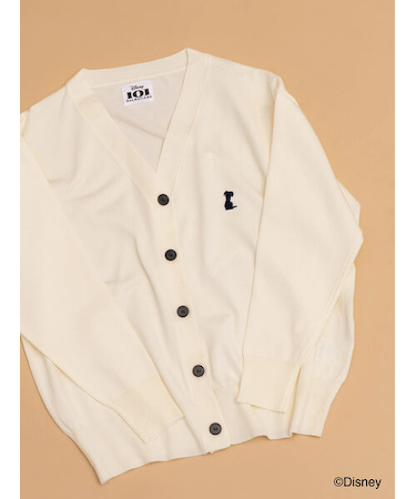 【Disney】101/刺繍Vネックカーディガン
