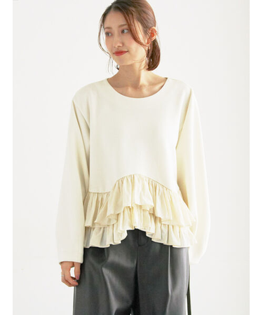 ティアードフリルヘムプルオーバー