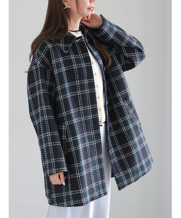 ロービングチェックミドルコート《2025winter catalog item》