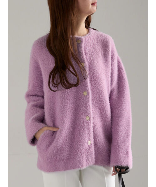 ダブルフェイスフェザーカーディガン