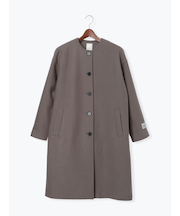 ウールメルトンノーカラーロングコート《2025winter catalog item》