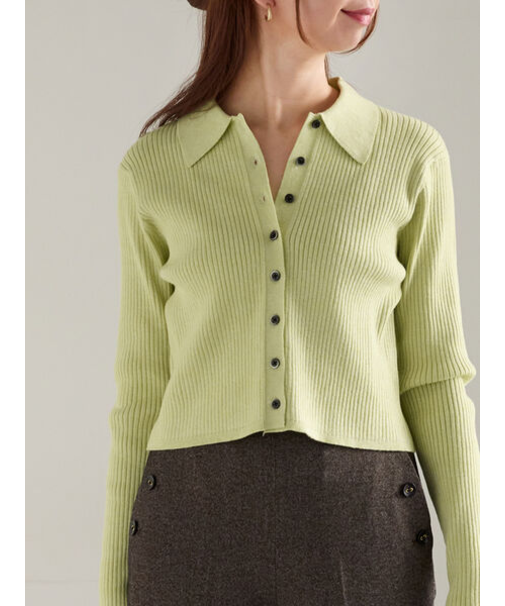 ポロカラークロップトカーディガン