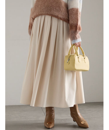 フラッフィーツイルタックフレアスカート