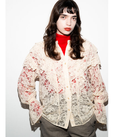 レースフリルレイヤードブラウス《2025winter catalog item》