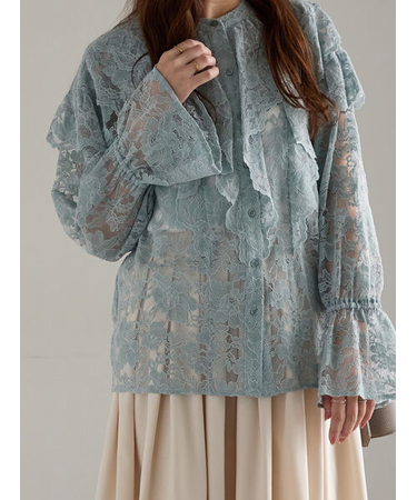 レースフリルレイヤードブラウス《2025winter catalog item》