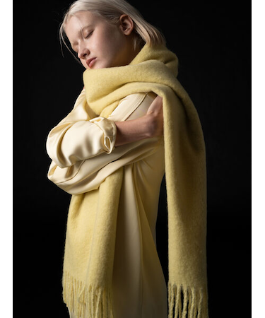 【Atelier Bonheur】イエローカラーマフラー