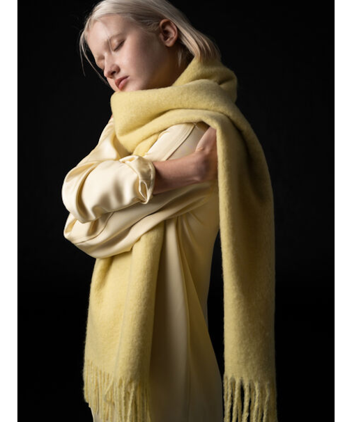 【Atelier Bonheur】イエローカラーマフラー