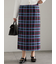 チェックナロースカート