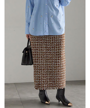 ツィードロングナロースカート《2025winter catalog item》
