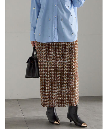 ツィードロングナロースカート《2025winter catalog item》