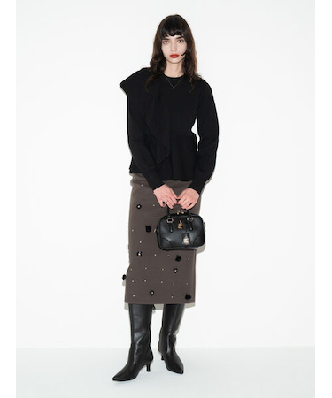 ビジューデザインナロースカート《2025winter catalog item》