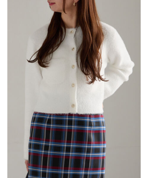 ショートシャギーポケットカーディガン