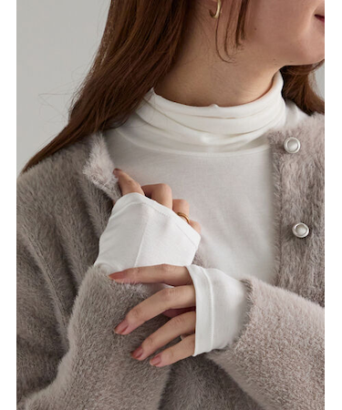 吸湿発熱タートルネックカットソー《2025winter catalog item》