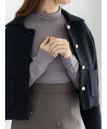 吸湿発熱タートルネックカットソー《2025winter catalog item》