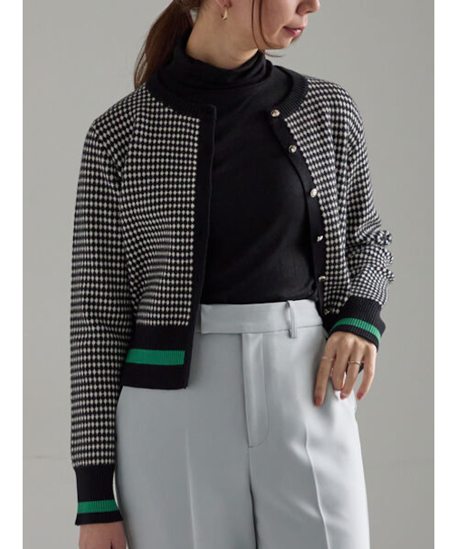 バイカラークラシカルカーディガン