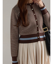 バイカラークラシカルカーディガン