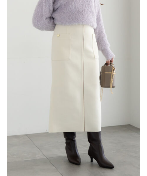 メルトンジャージーナロースカート