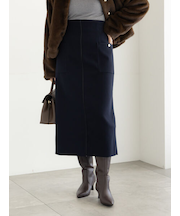 メルトンジャージーナロースカート