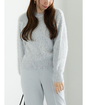 シャギーヤーンロングスリーブニット