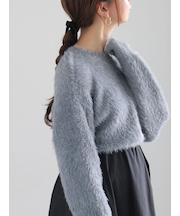 シャギーヤーンロングスリーブニット