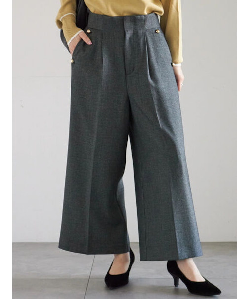 ツイーディーワイドクロップトパンツ