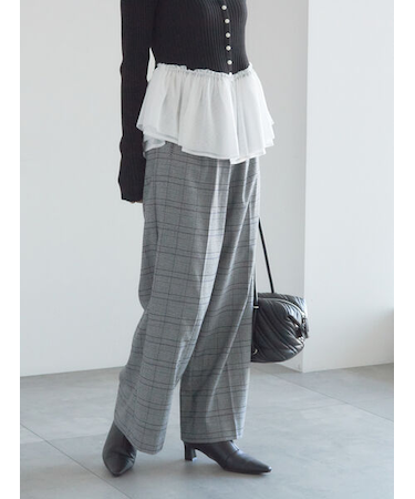 グレンチェックスラックス