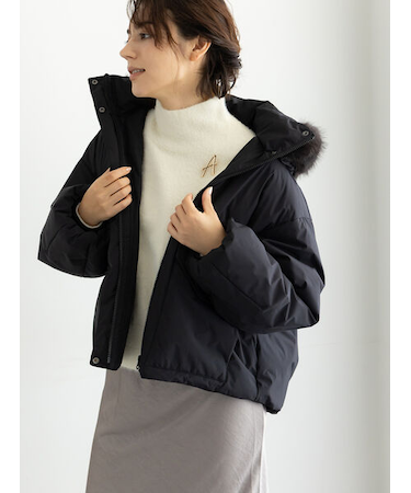 【宮本茉由着用】フードショートダウンジャケット