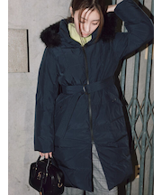 【宮本茉由着用】フードロングダウンコート