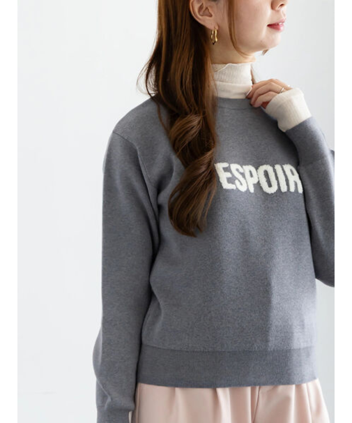 【宮本茉由着用】サガラ刺繍ロゴニット