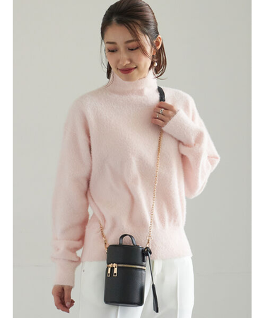 【宮本茉由着用】ハイネックフェザーニット