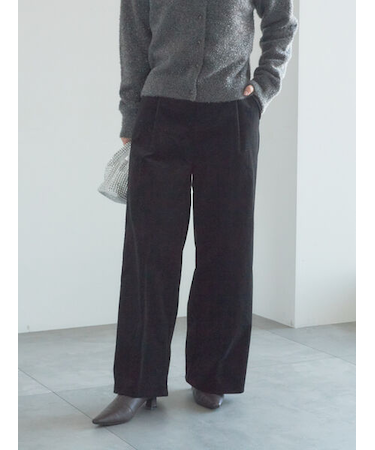 【宮本茉由着用】コーデュロイワイドパンツ