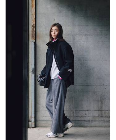 【宮本茉由着用】ツイードワイドパンツ