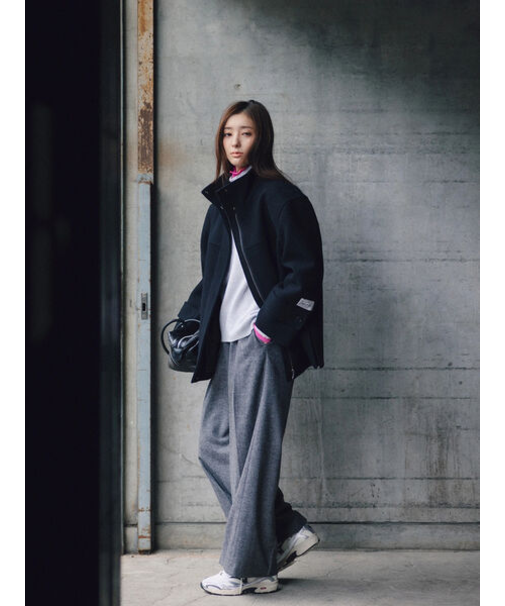 【宮本茉由着用】ツイードワイドパンツ