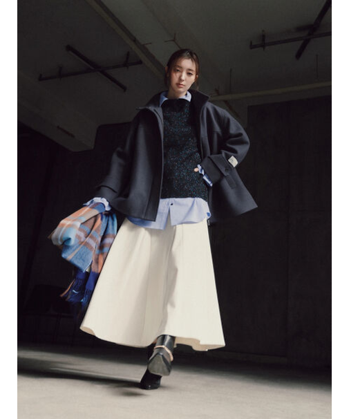 【宮本茉由着用】ボンディングフレアスカート