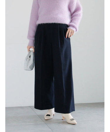 【宮本茉由着用】ソフトエアジャージーワイドスラックス