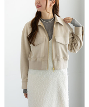 スウェードジップブルゾン