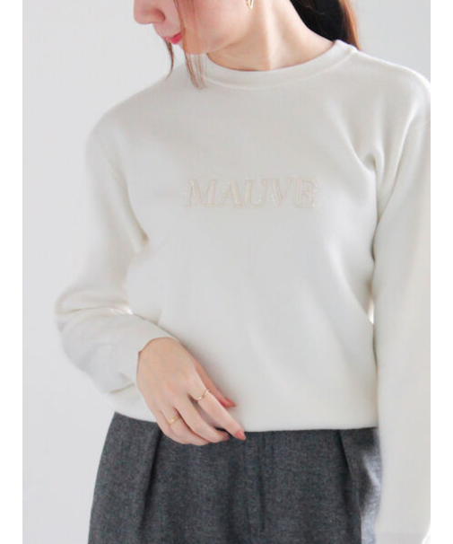 パール&ウレタン刺繍ロゴニット