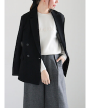 ウール混ジャージーテーラードジャケット