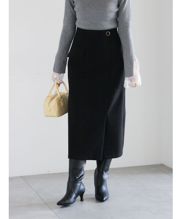 メルトンジャージートラペーズスカート