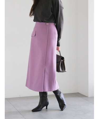 メルトンジャージートラペーズスカート