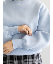 ワンポイント刺繍裏起毛プルオーバー