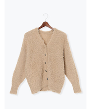 シャギーVネックカーディガン